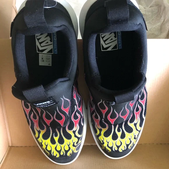 Vans Shoes Vans Ultrarange Flame Slip On Mash Up Sock Shoes